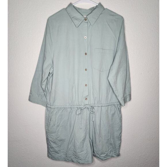 CAbi 5107 Alexa Romper in Faded Blue Collard Jumpsuit Button Down Playsuit - Picture 2 of 9